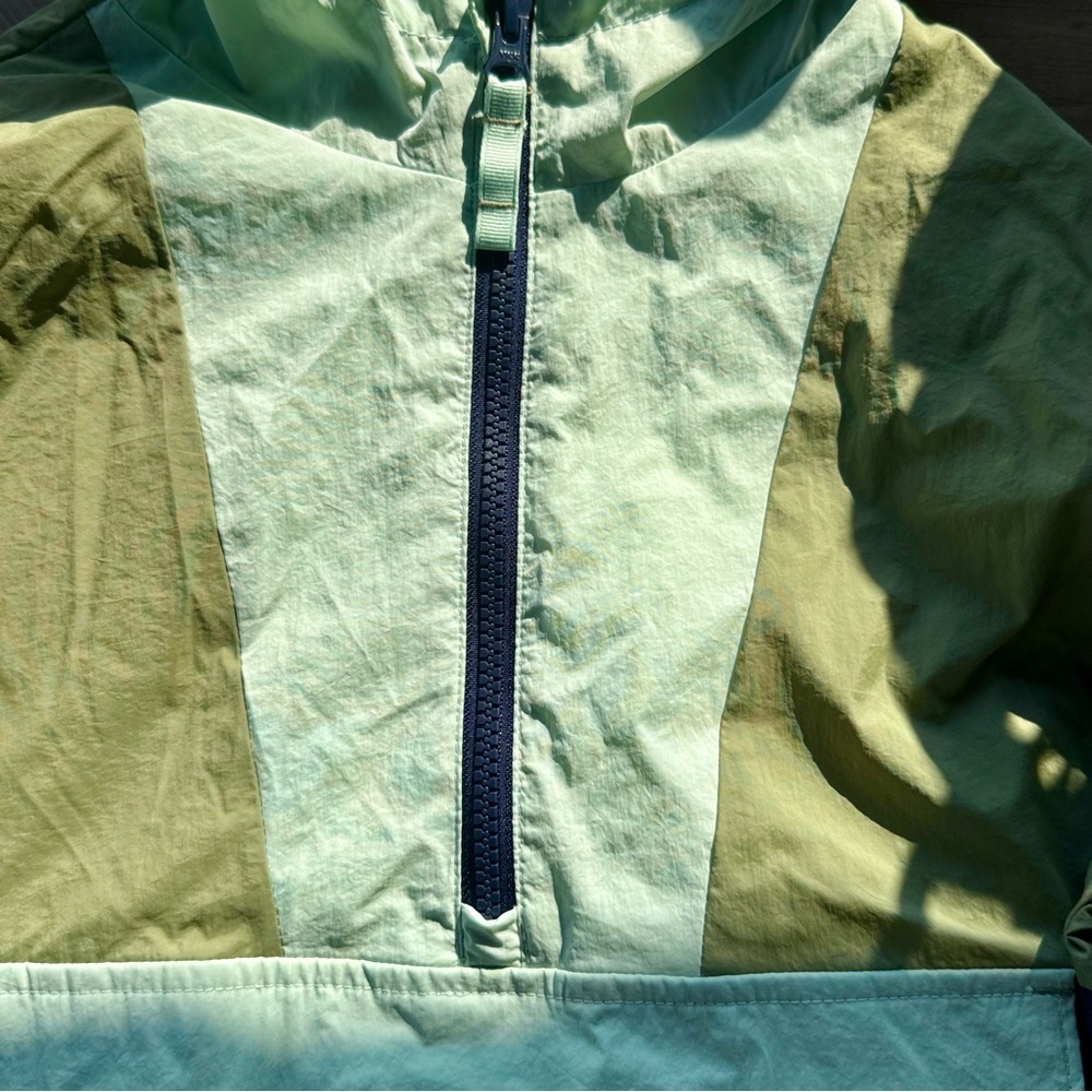 Cat & Jack l Mint and Navy l Popover Anorak Spring Windbreaker Jacket l Size: L - Picture 3 of 10